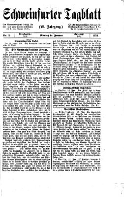 Schweinfurter Tagblatt Dienstag 14. Januar 1873