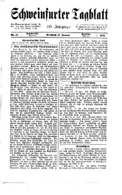 Schweinfurter Tagblatt Mittwoch 15. Januar 1873