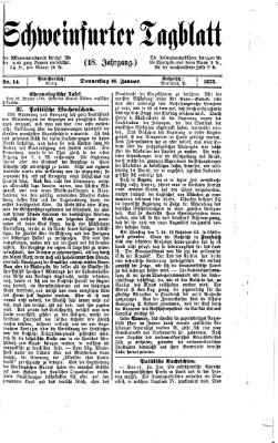 Schweinfurter Tagblatt Donnerstag 16. Januar 1873