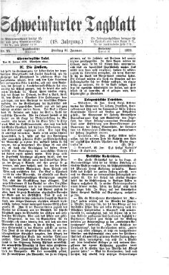 Schweinfurter Tagblatt Freitag 31. Januar 1873