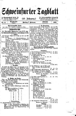 Schweinfurter Tagblatt Freitag 7. Februar 1873