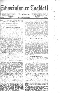 Schweinfurter Tagblatt Dienstag 18. Februar 1873