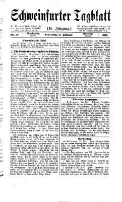 Schweinfurter Tagblatt Donnerstag 27. Februar 1873