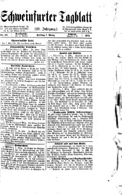 Schweinfurter Tagblatt Freitag 7. März 1873