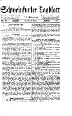 Schweinfurter Tagblatt Dienstag 11. März 1873