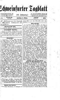 Schweinfurter Tagblatt Samstag 15. März 1873