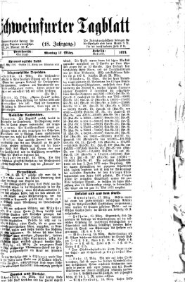 Schweinfurter Tagblatt Montag 17. März 1873