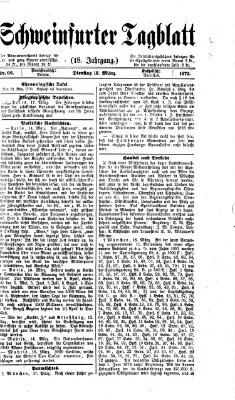 Schweinfurter Tagblatt Dienstag 18. März 1873