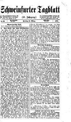 Schweinfurter Tagblatt Freitag 21. März 1873