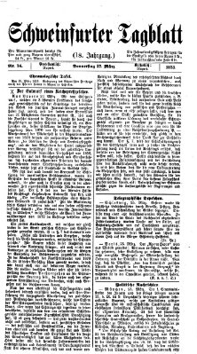 Schweinfurter Tagblatt Donnerstag 27. März 1873