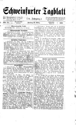 Schweinfurter Tagblatt Freitag 28. März 1873