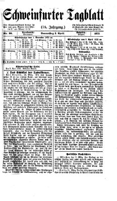 Schweinfurter Tagblatt Donnerstag 3. April 1873