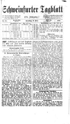 Schweinfurter Tagblatt Samstag 10. Mai 1873