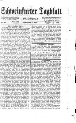 Schweinfurter Tagblatt Donnerstag 15. Mai 1873