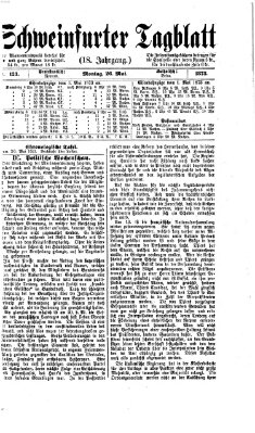 Schweinfurter Tagblatt Montag 26. Mai 1873