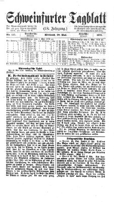 Schweinfurter Tagblatt Mittwoch 28. Mai 1873