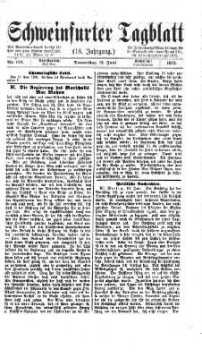 Schweinfurter Tagblatt Donnerstag 12. Juni 1873