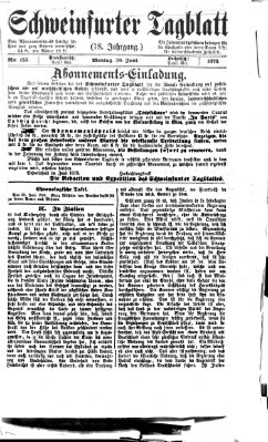 Schweinfurter Tagblatt Montag 30. Juni 1873