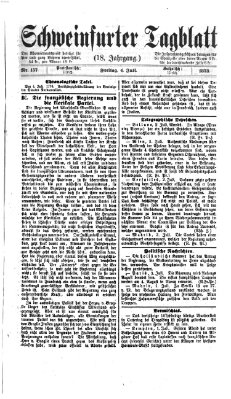 Schweinfurter Tagblatt Freitag 4. Juli 1873