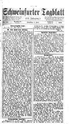 Schweinfurter Tagblatt Samstag 5. Juli 1873