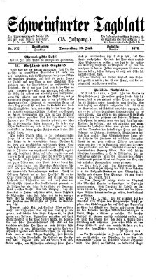 Schweinfurter Tagblatt Donnerstag 10. Juli 1873