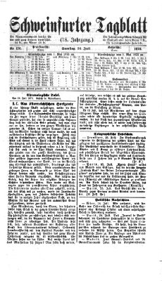 Schweinfurter Tagblatt Samstag 26. Juli 1873