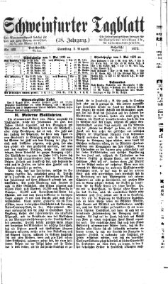 Schweinfurter Tagblatt Samstag 2. August 1873