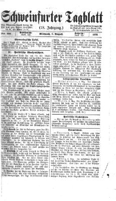 Schweinfurter Tagblatt Mittwoch 6. August 1873