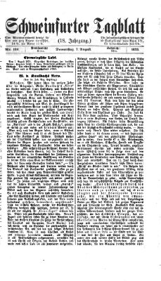 Schweinfurter Tagblatt Donnerstag 7. August 1873