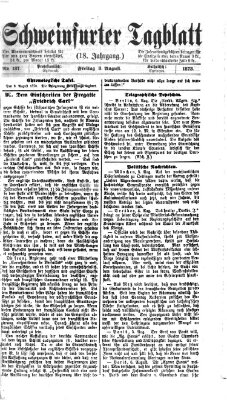 Schweinfurter Tagblatt Freitag 8. August 1873