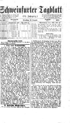 Schweinfurter Tagblatt Dienstag 12. August 1873