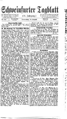 Schweinfurter Tagblatt Donnerstag 14. August 1873