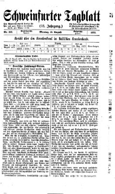 Schweinfurter Tagblatt Montag 18. August 1873