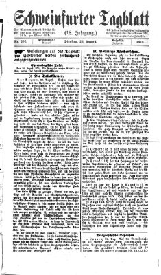 Schweinfurter Tagblatt Dienstag 26. August 1873