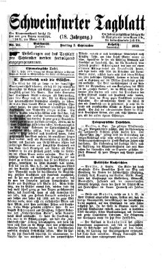 Schweinfurter Tagblatt Freitag 5. September 1873