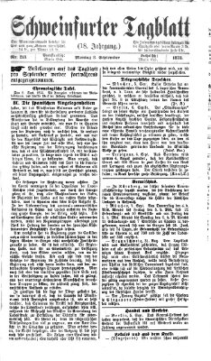 Schweinfurter Tagblatt Montag 8. September 1873