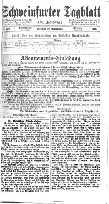 Schweinfurter Tagblatt Dienstag 16. September 1873