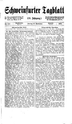 Schweinfurter Tagblatt Freitag 26. September 1873