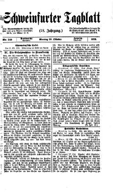 Schweinfurter Tagblatt Montag 20. Oktober 1873