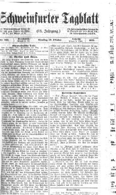 Schweinfurter Tagblatt Dienstag 28. Oktober 1873