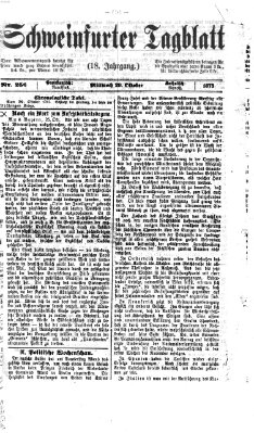 Schweinfurter Tagblatt Mittwoch 29. Oktober 1873