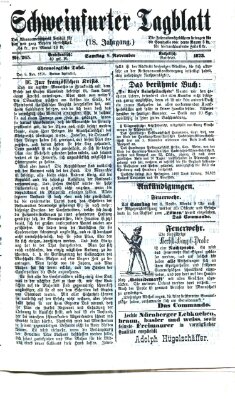 Schweinfurter Tagblatt Samstag 8. November 1873