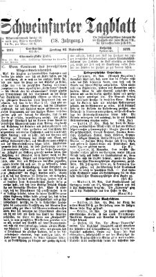 Schweinfurter Tagblatt Freitag 28. November 1873