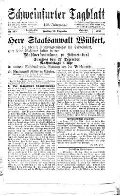 Schweinfurter Tagblatt Freitag 26. Dezember 1873