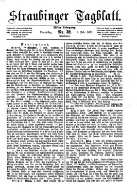 Straubinger Tagblatt Donnerstag 9. Februar 1871