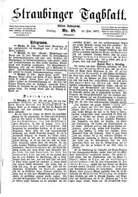 Straubinger Tagblatt Dienstag 28. Februar 1871