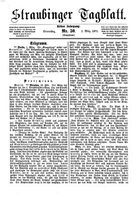 Straubinger Tagblatt Donnerstag 2. März 1871