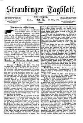 Straubinger Tagblatt Dienstag 28. März 1871