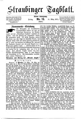 Straubinger Tagblatt Freitag 31. März 1871