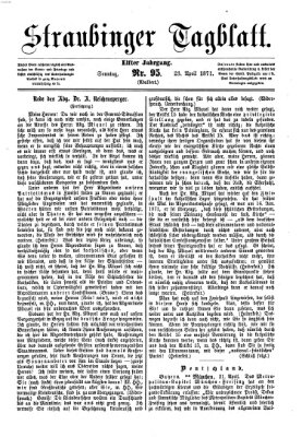 Straubinger Tagblatt Sonntag 23. April 1871